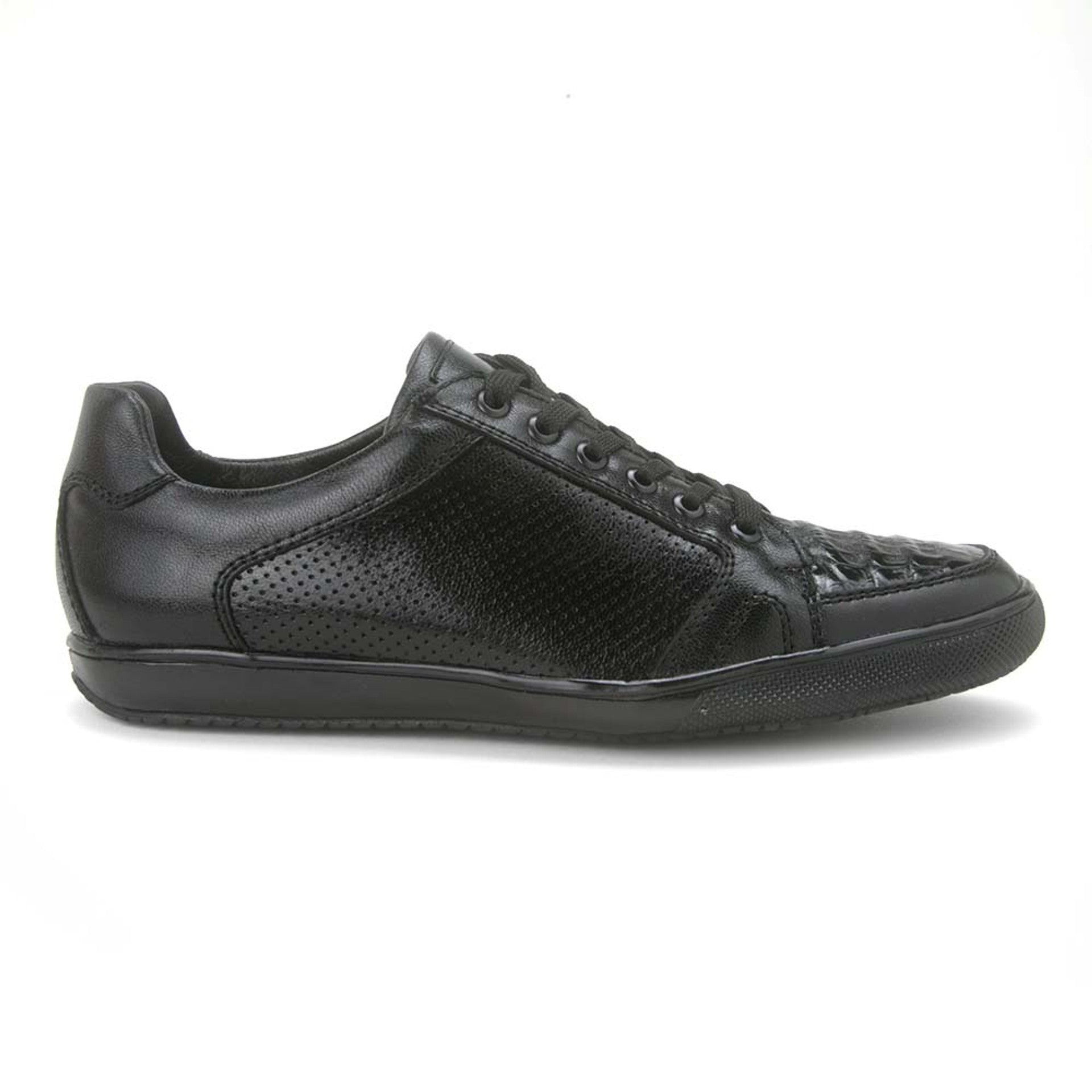 Los Altos Black Caiman Belly Shoes