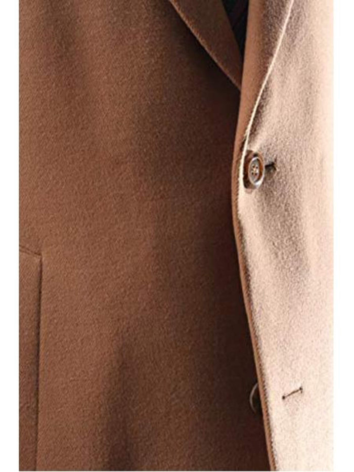 Caravelli Camel Men's Long Topcoat, 3/4 Length