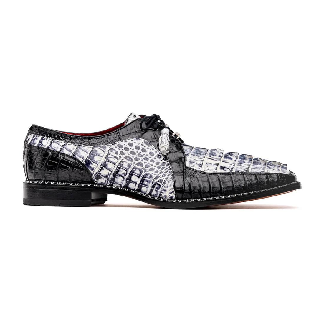 Caribe Newspaper & Black Crocodile Derby Oxfords