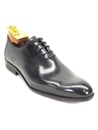 Carrucci Men's Charcoal Lace Up Genuine Calfskin Leather Oxford Shoes