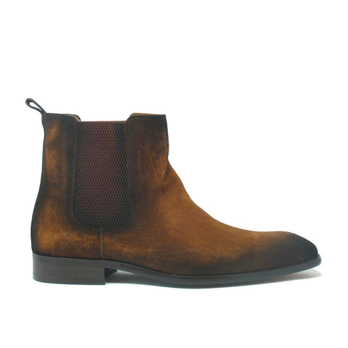Carrucci Leather Suede Chelsea High Boots