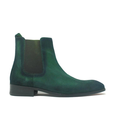 Mens Carrucci Suede High Chelsea Boot in Brown