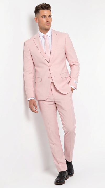 Men’s Light Pink Blush Suit, Formal Wedding Prom Dress Suit for Men