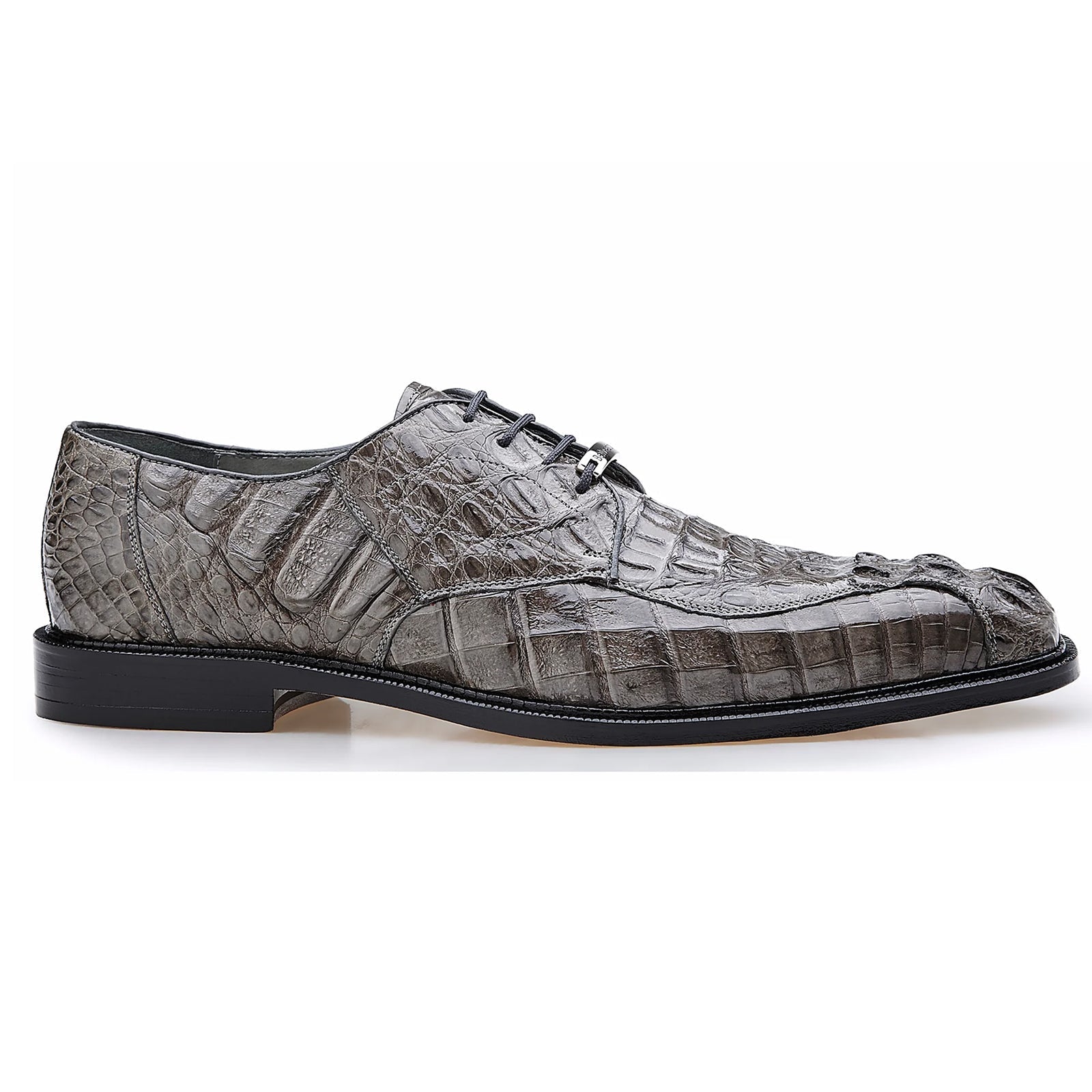 Belvedere Chapo Caiman Crocodile Dress Shoe Grey