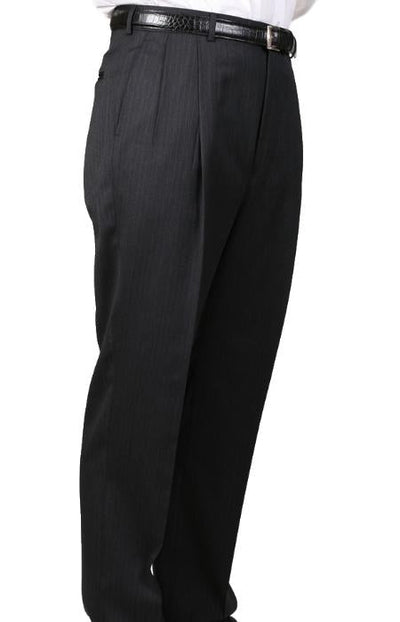 Mens Pleated Dress Pants Charcoal Somerset Pleated Trouser unhemmed unfinished bottom