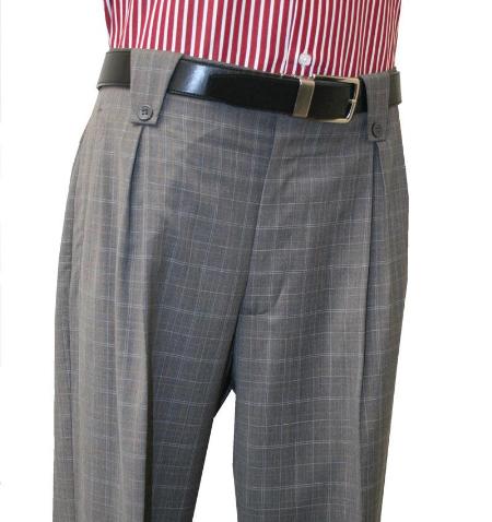 Men's Charcoal Wide Leg Pants unhemmed unfinished bottom