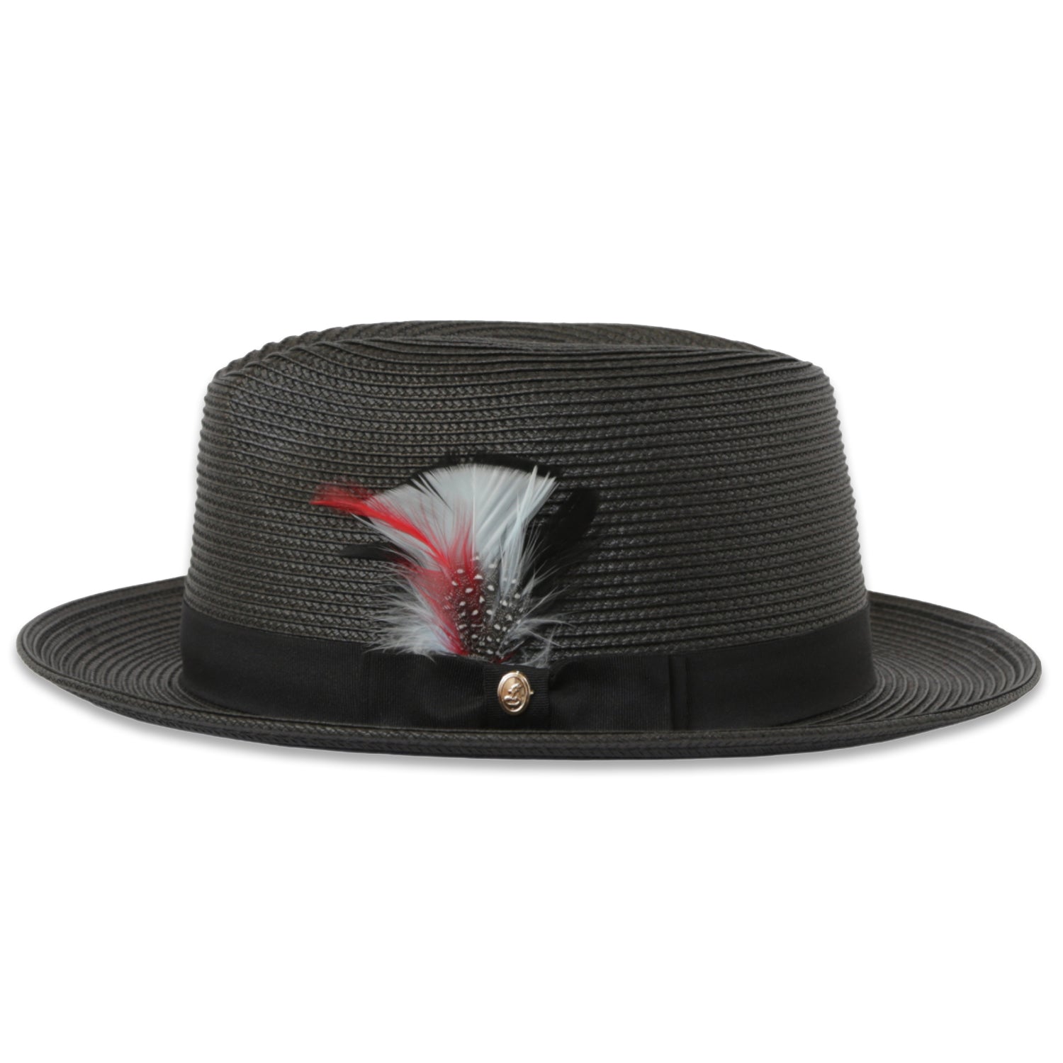 Tapa Crushable Straw Fedora Hat Charcoal
