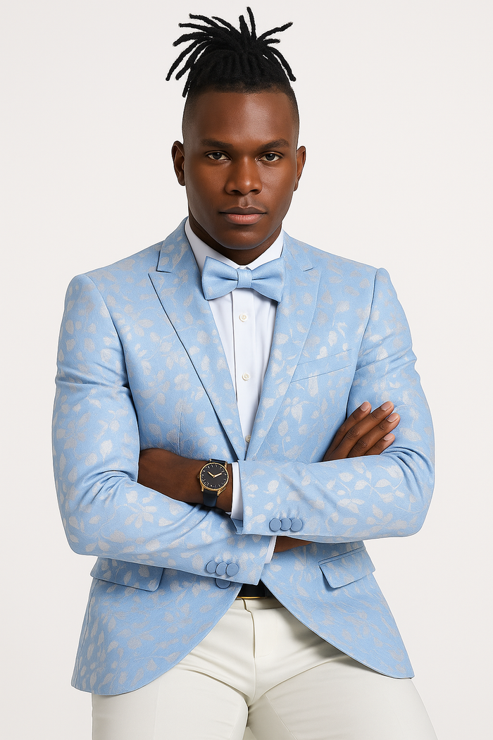 Slim Fit Paisley Foil Tuxedo Dinner Jacket