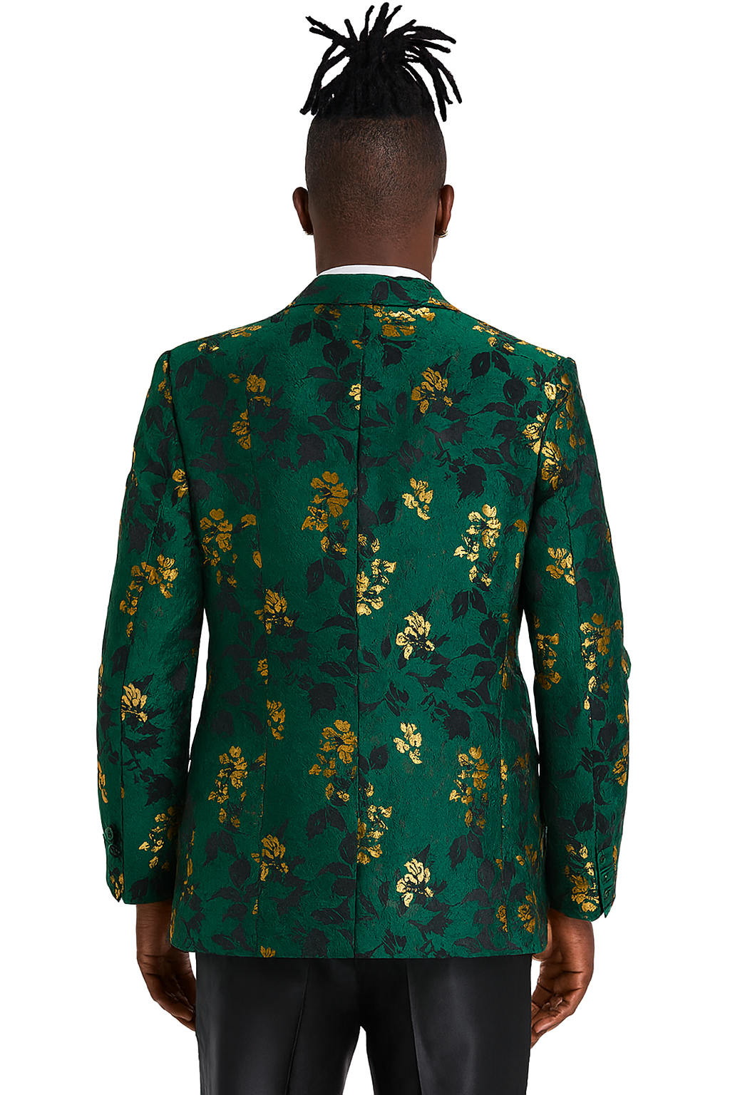 Hunter Green & Gold Paisley Slim Fit Tuxedo Jacket
