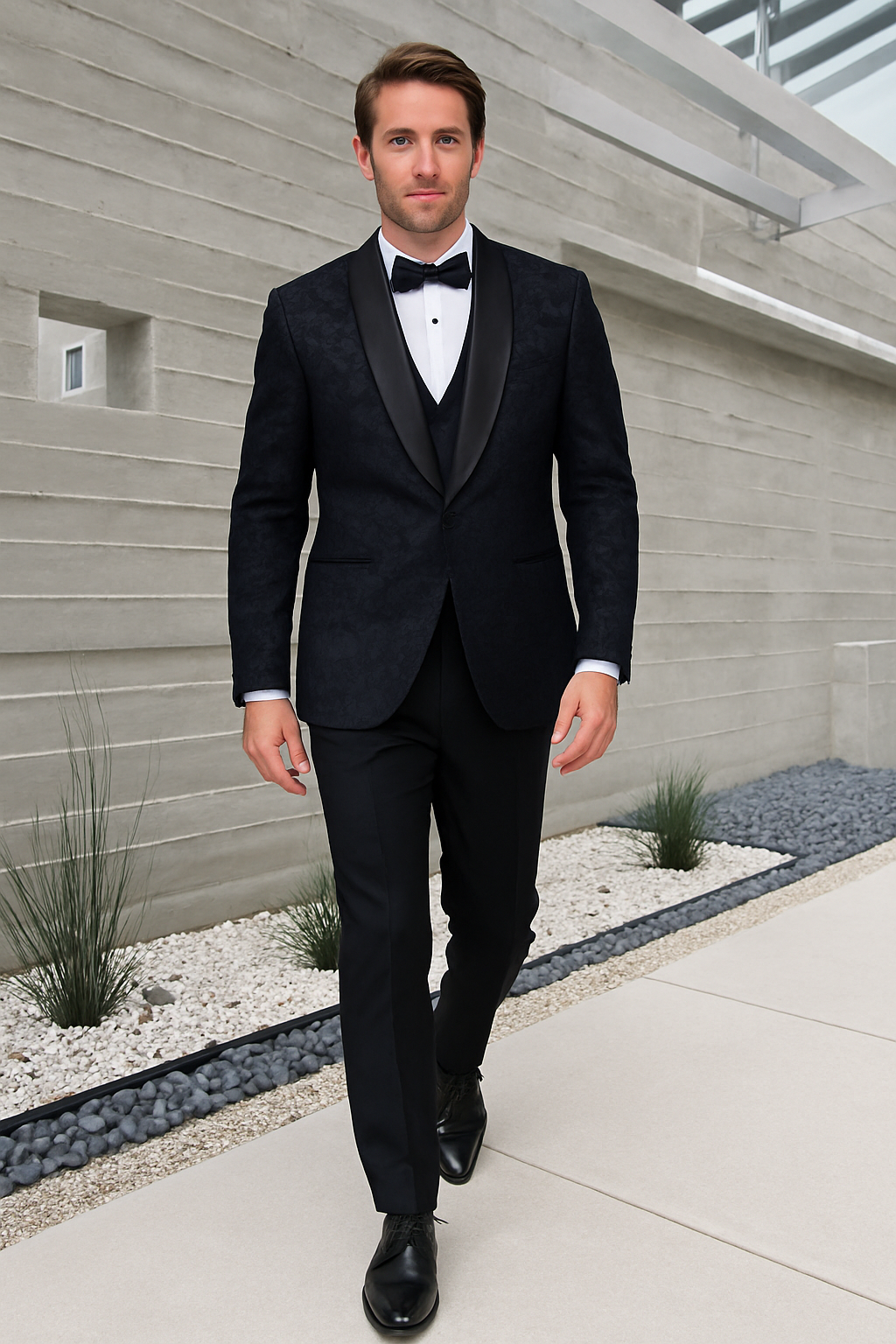 Black Paisley Velvet Smoking Jacket Tuxedo