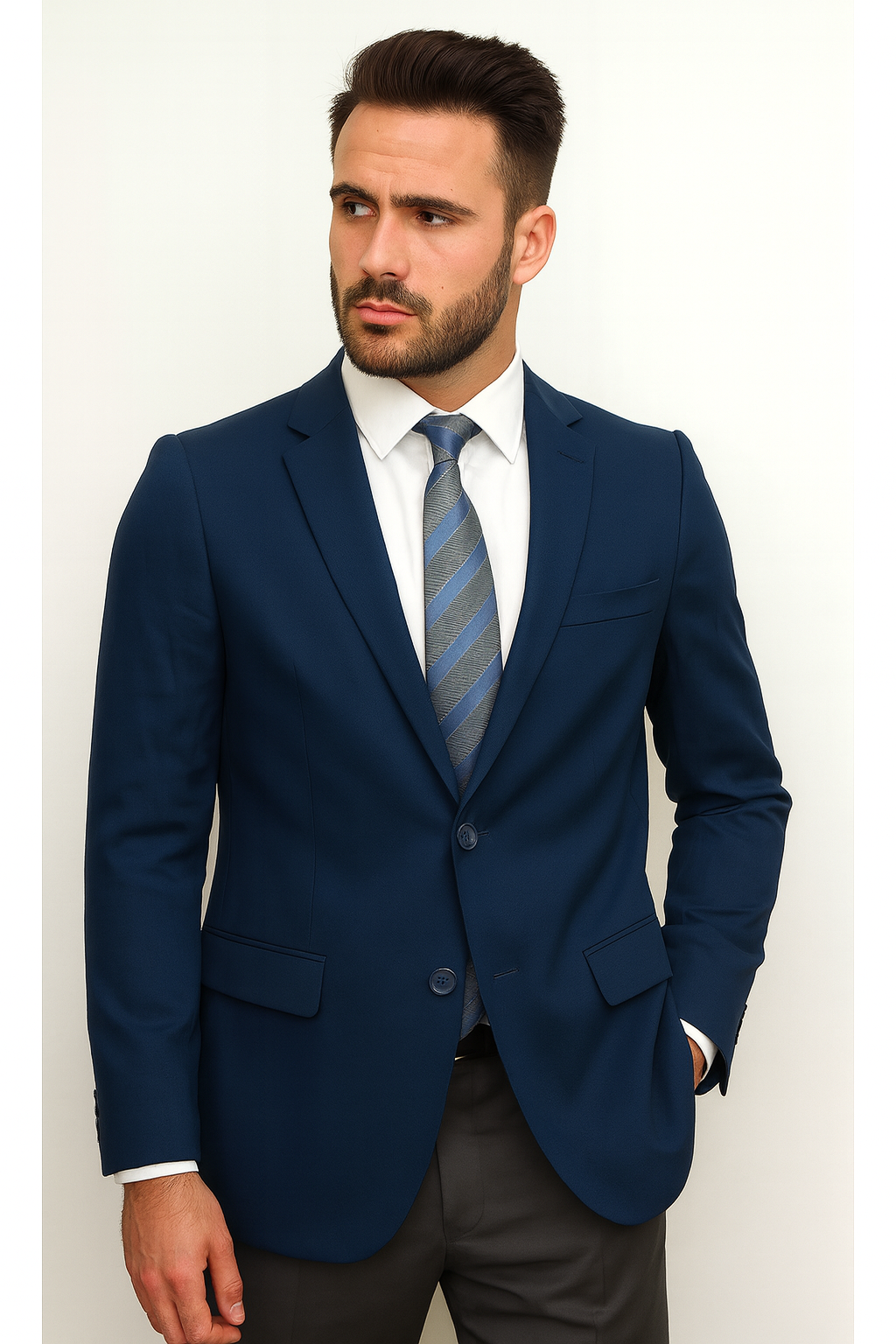 Men's Blue Linen Two Button Cheap Priced Designer Fashion Dress Casual Blazer For Men On Sale Side Vent Jacket Sportcoat Blazer