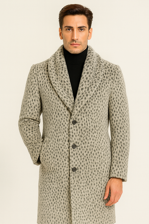 1920s Gangster Leopard Faux Fur Overcoat