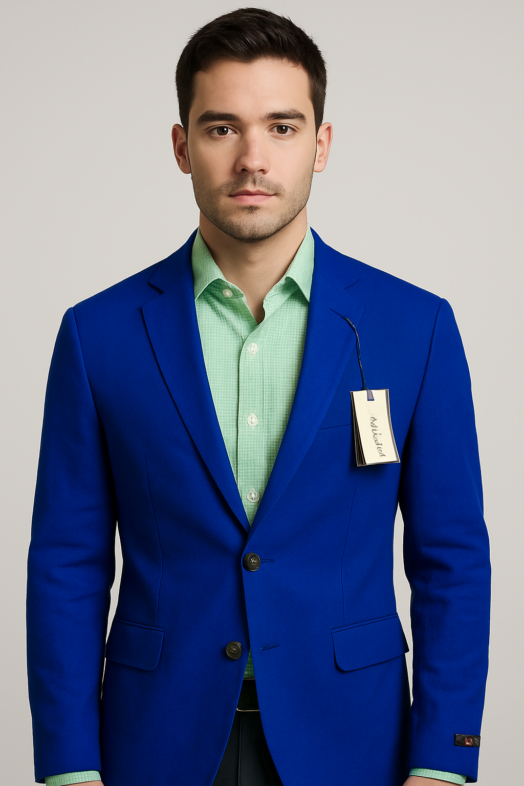 Mens Linen Blazer - Royal Blue Linen Sport Coat - Summer Blazer