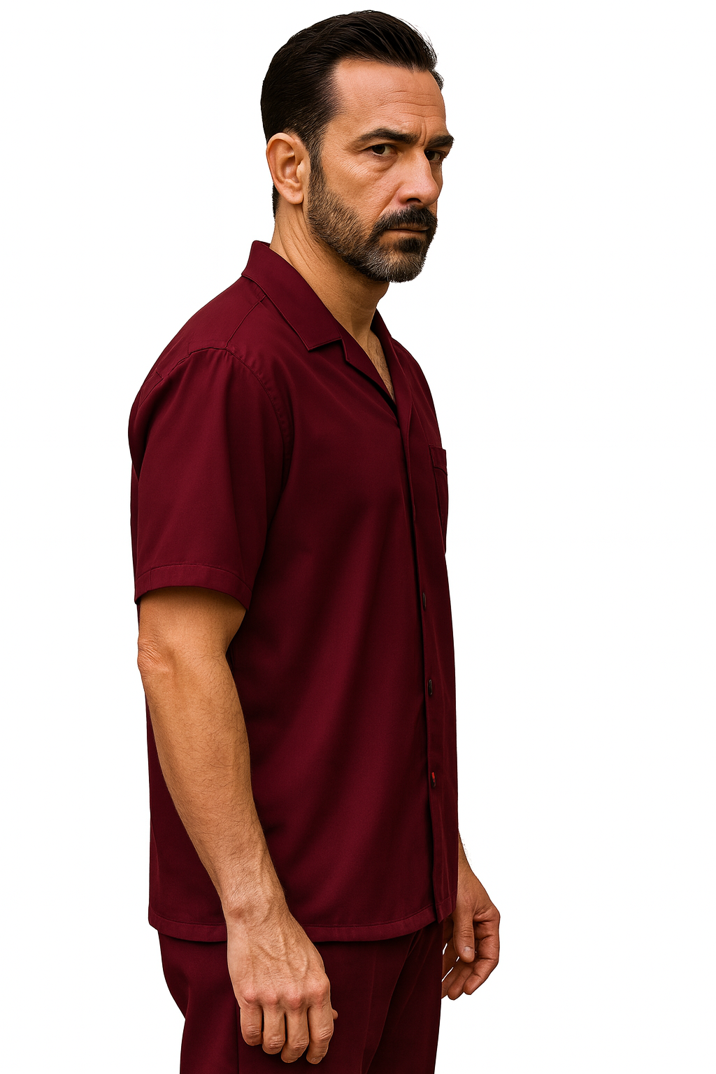 Mens Walking Suit - Big and Tall Casual Suit - Burgundy Suit Up to 6XL Pants