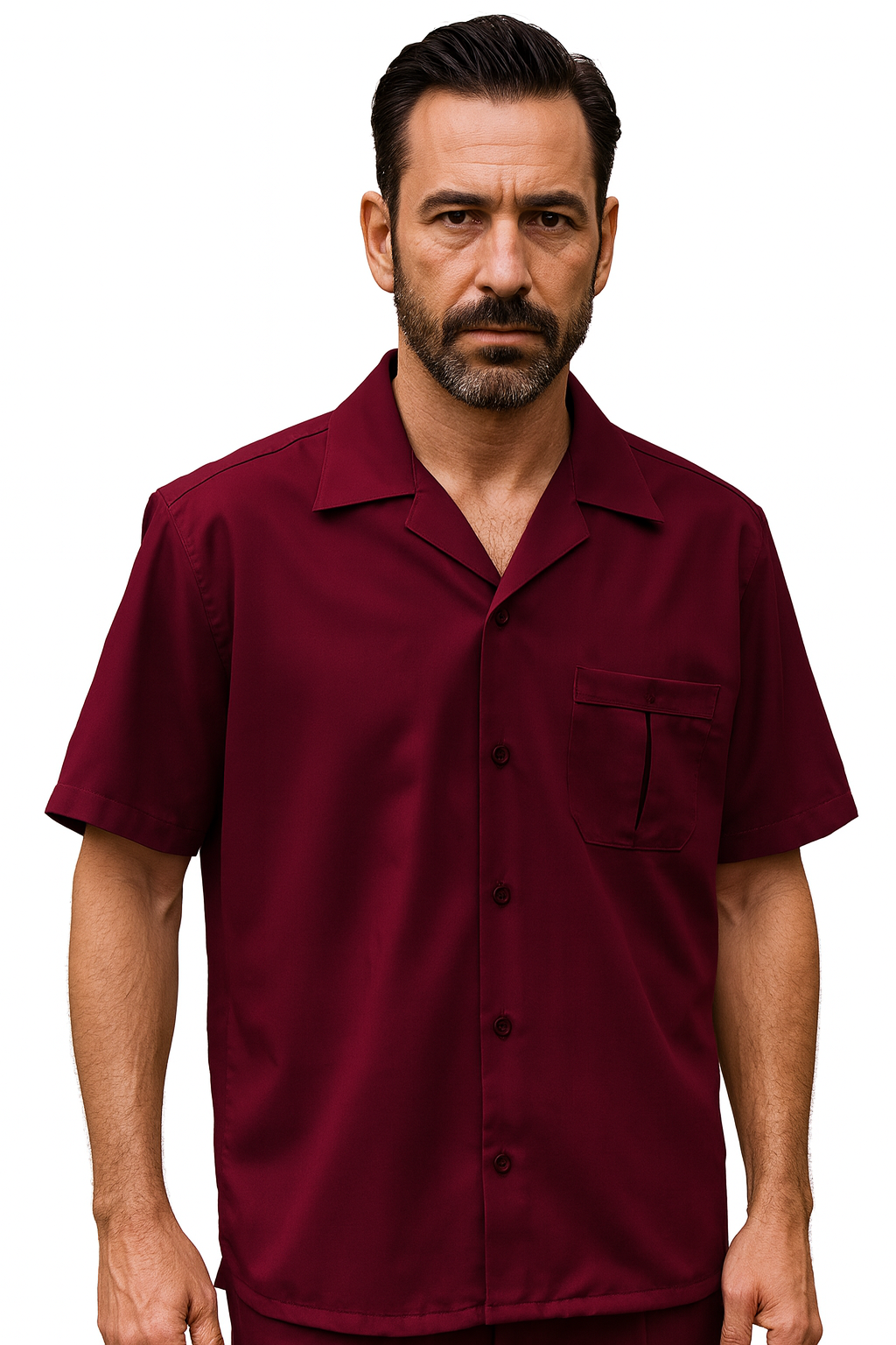 Mens Walking Suit - Big and Tall Casual Suit - Burgundy Suit Up to 6XL Pants