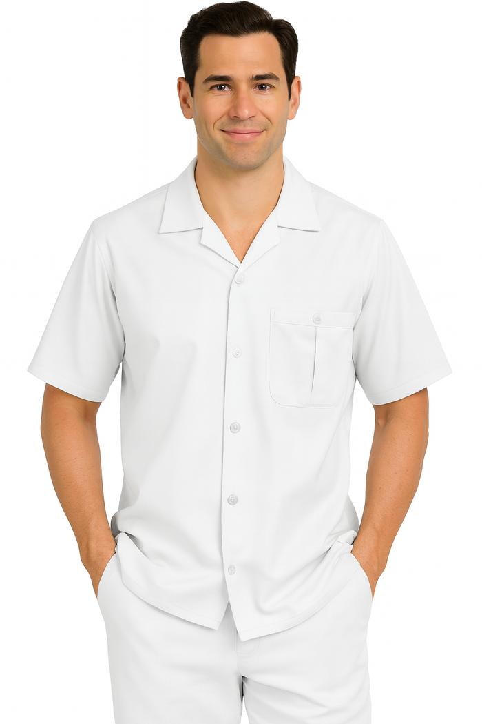 Mens Walking Suit - Big and Tall Casual Suit - White Suit Up to 6XL Pants