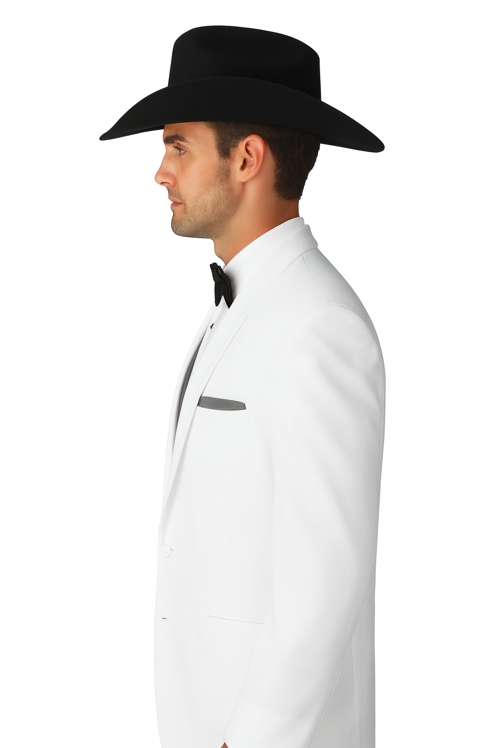 Mens White Cowboy Tuxedo - White Cowboy Suit - Western Suit (Jacket + Pants)