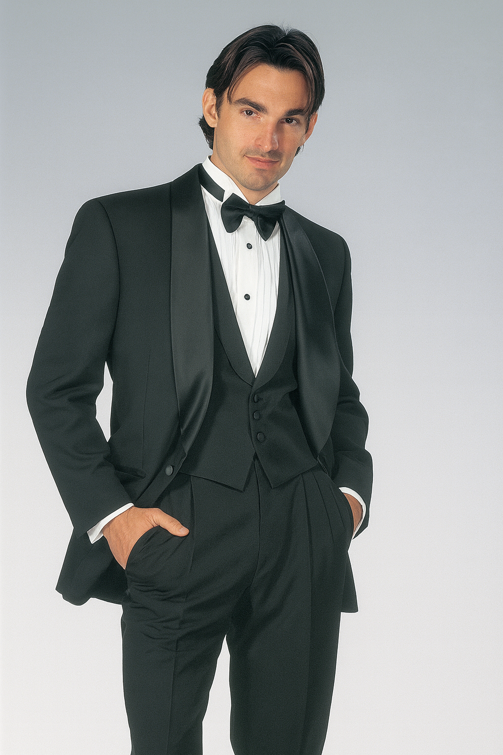 Big and Tall Tuxedo Mens 1 Button Renaissance Shawl Prom Black Tuxedo