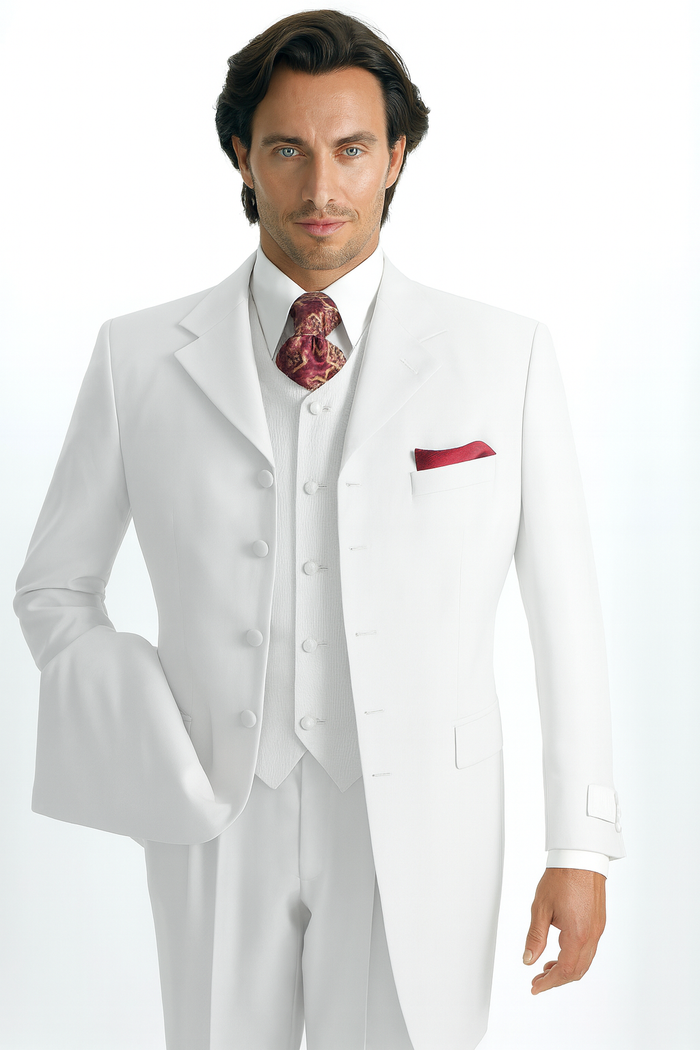Men's 3 Piece Fashion Suit - Vested 3 Piece Zoot Suit - Three Piece Suit