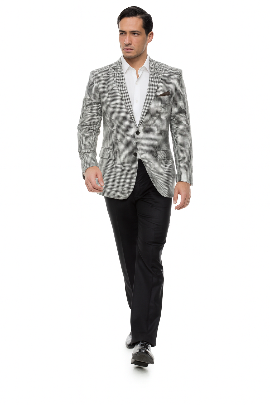 Houndstooth Blazer - Mens Small Houndstooth Wool Sport Coat