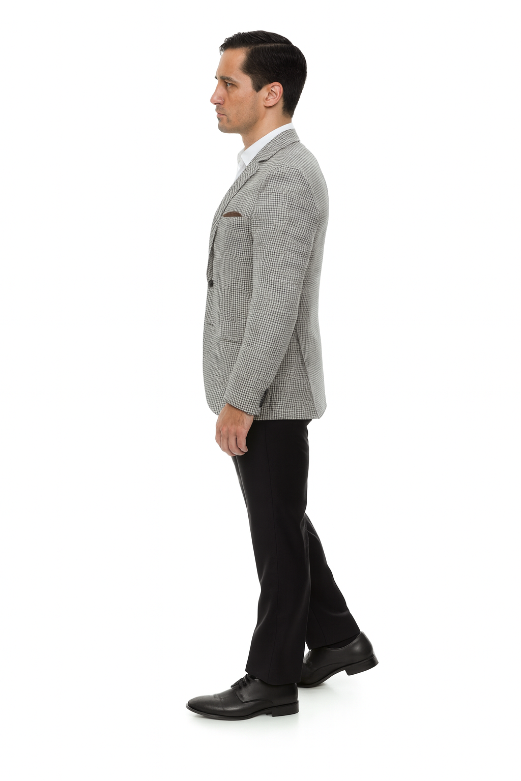 Houndstooth Blazer - Mens Small Houndstooth Wool Sport Coat