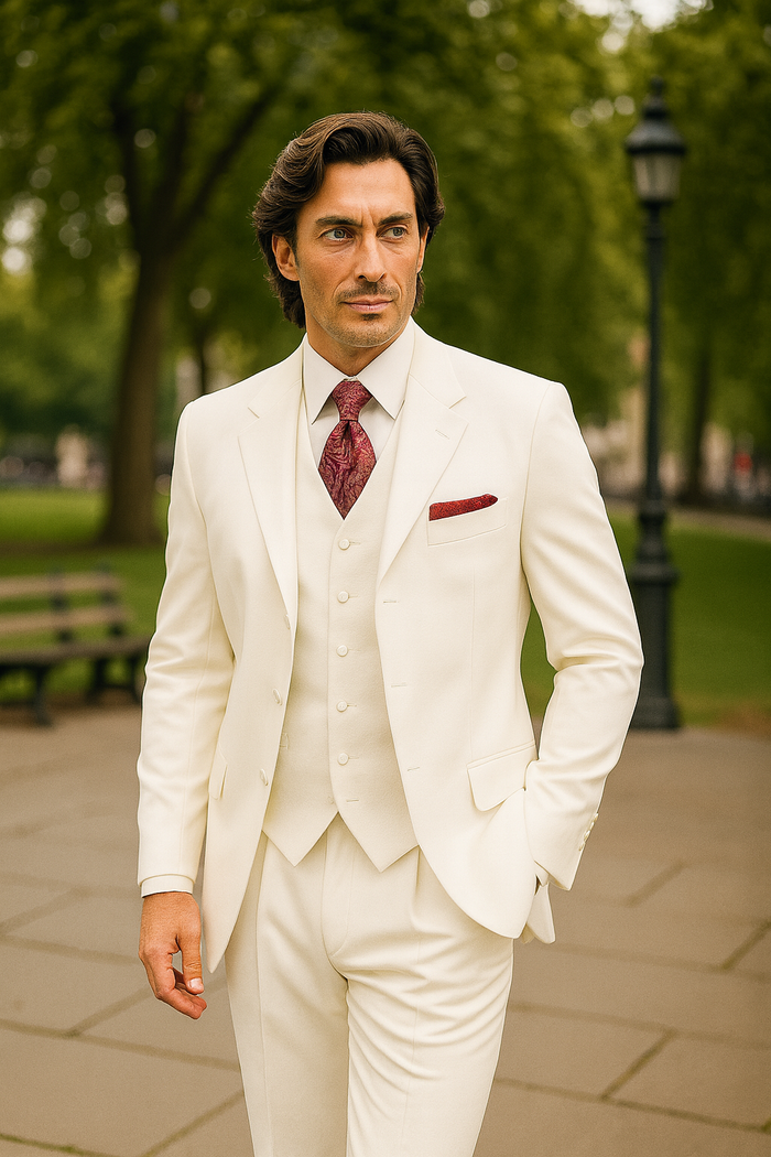 Men's 3 Piece Fashion Suit - Vested 3 Piece Zoot Suit - Three Piece Suit