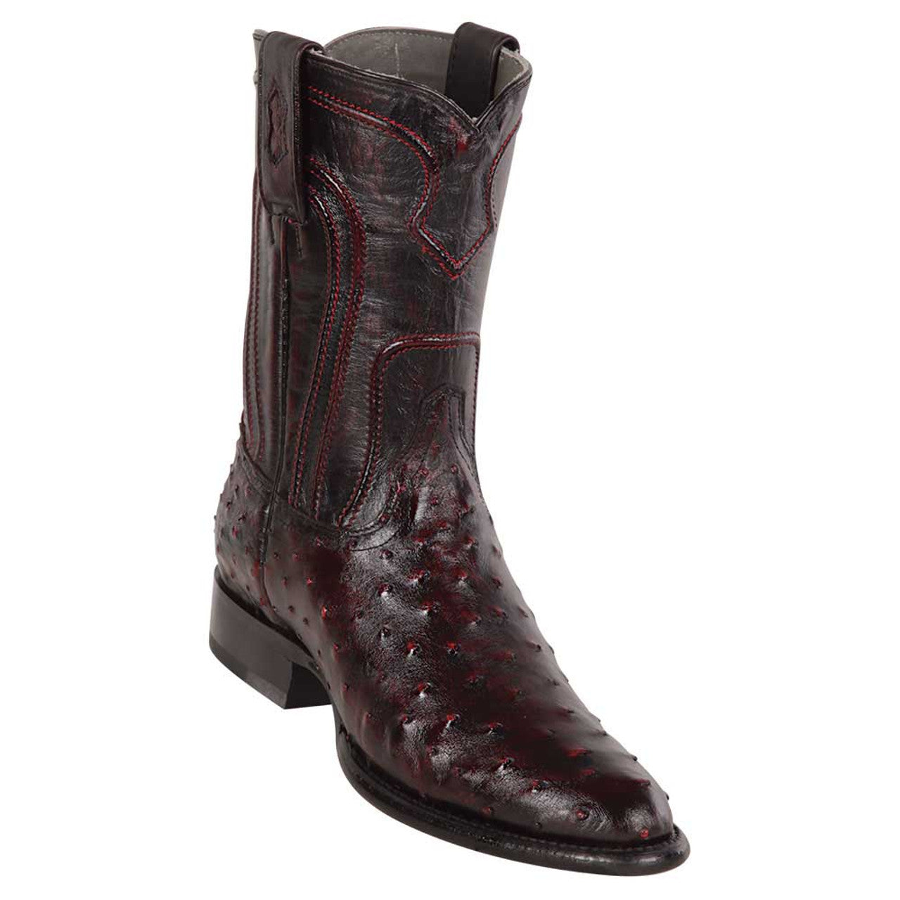 Full Quill Ostrich Roper Toe Boots by Los Altos