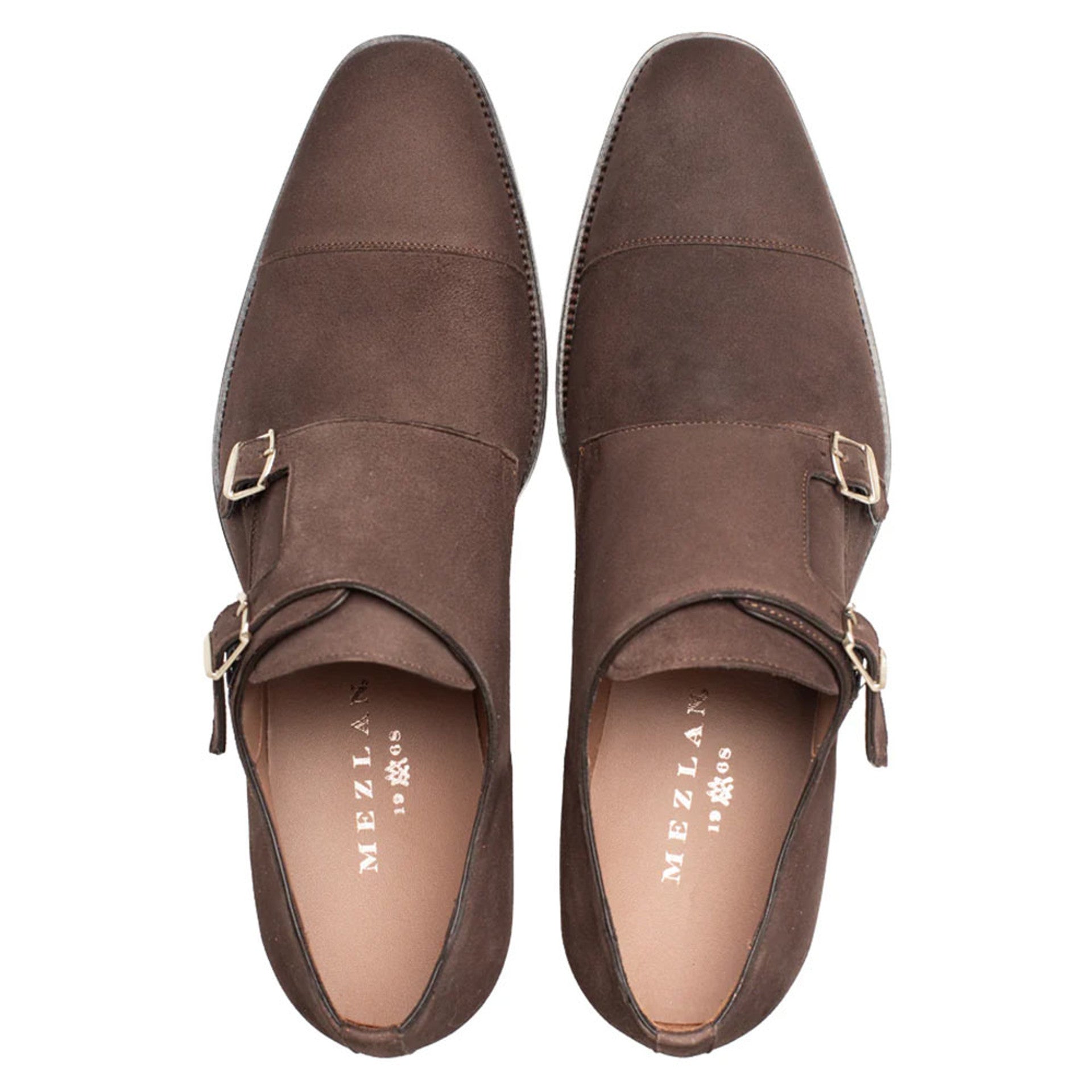Actore II Double Monk Strap Suede Shoes by Mezlan