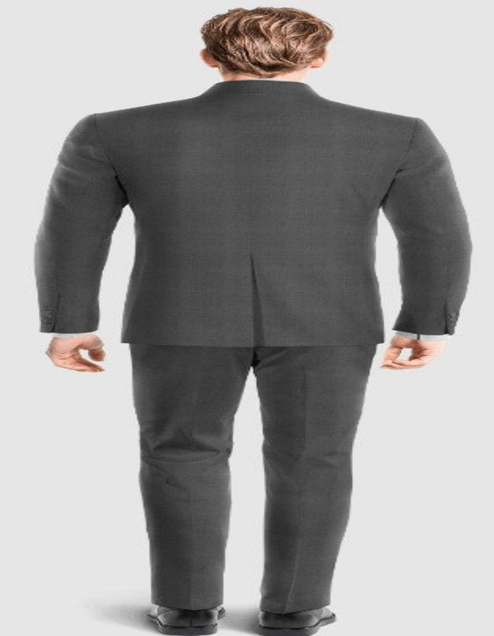 Charcoal Grey Mandarin Collar Suit