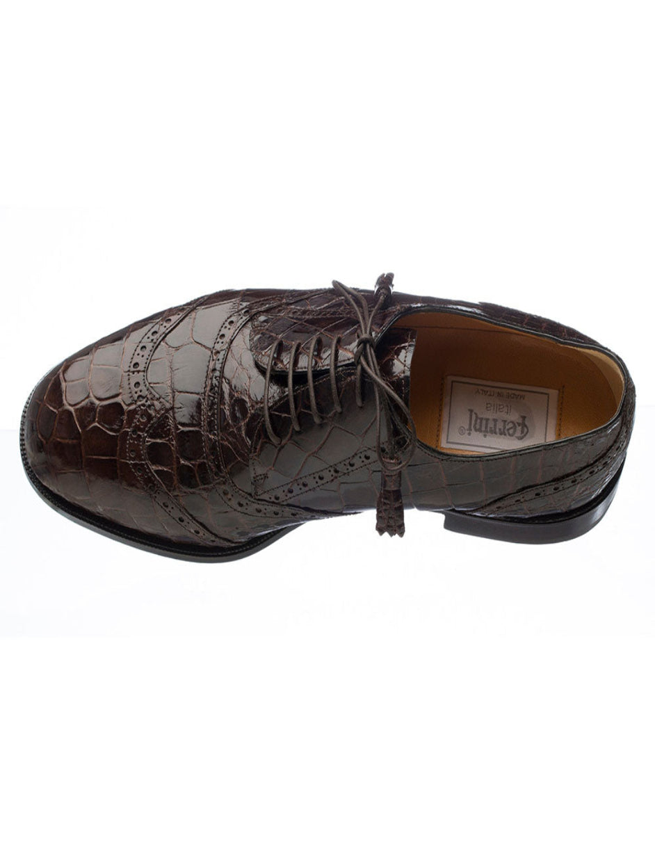 Ferrini 3673 Belly Alligator Wingtip Shoes