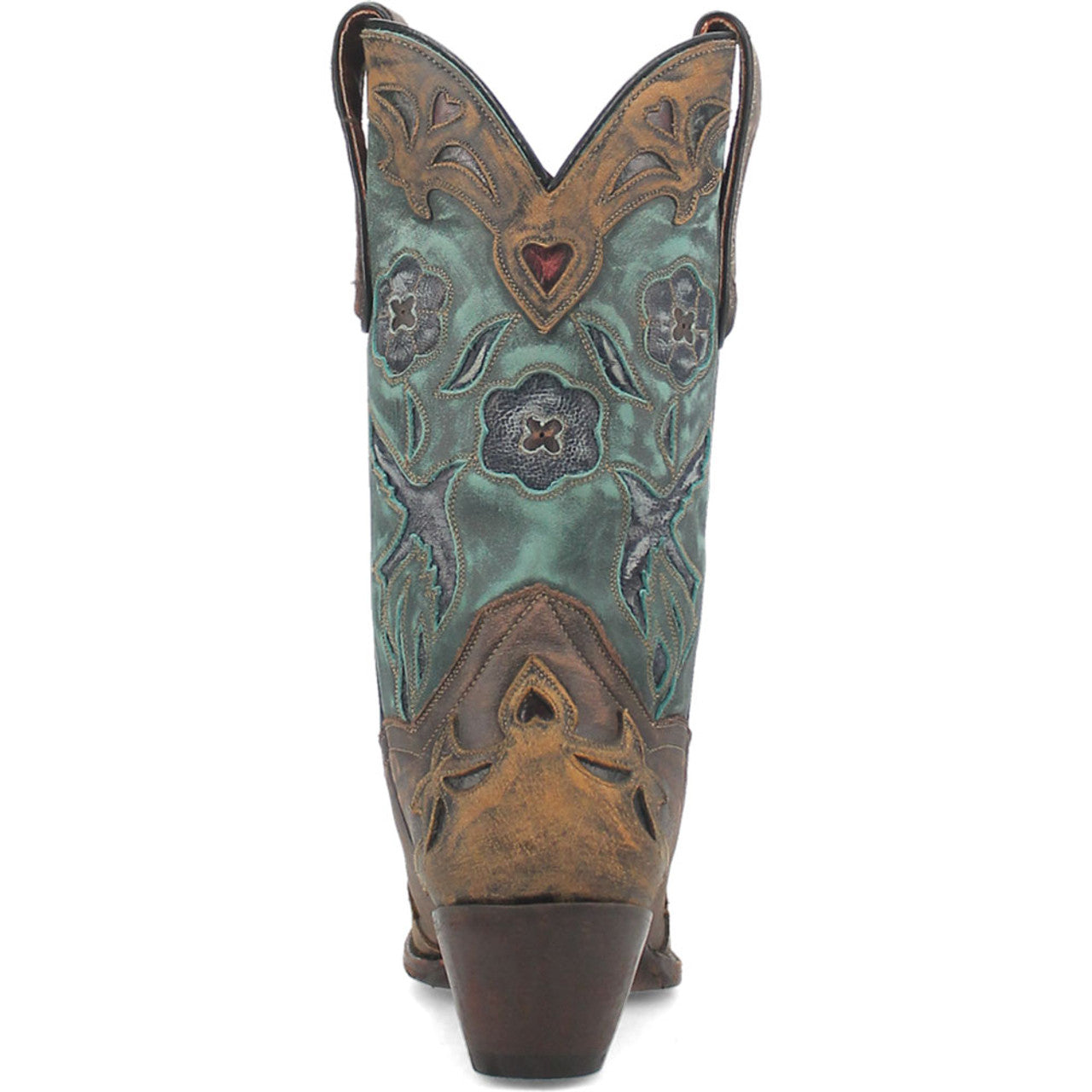 Dan Post Bluebird Chocolate & Teal Cowboy Boot