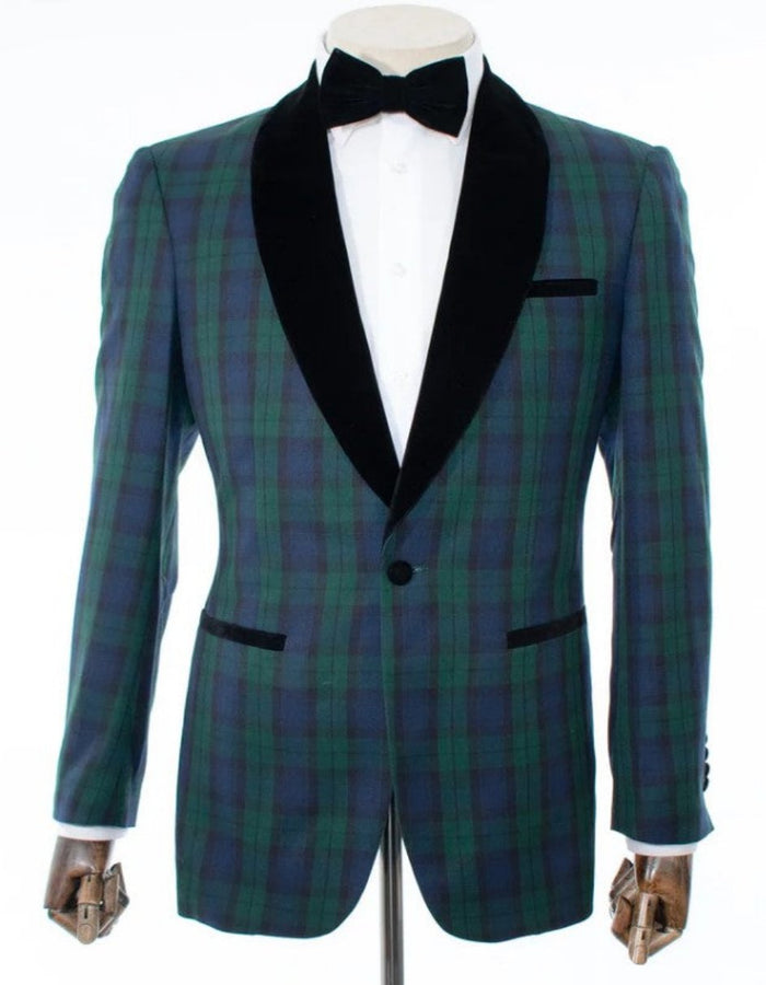 Holiday Jacket in Green - Dinner Blazer by Alligator Warehouse