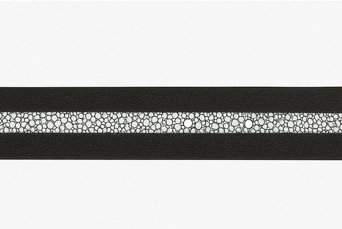 Stingray Imitation Pearl Belt Black 8C111405