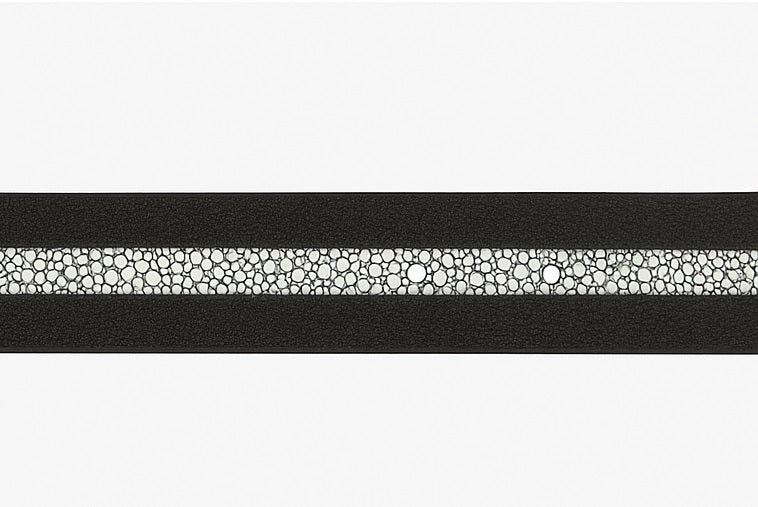 Stingray Imitation Pearl Belt Black 8C111405