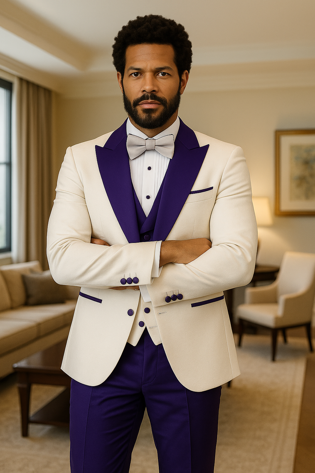 Hilton Paisley Peak Lapel Tuxedo Set