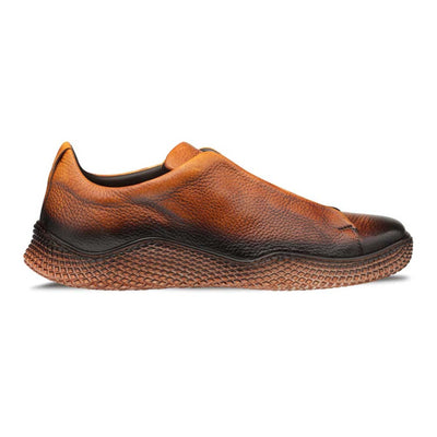 Mezlan Calcio Cognac Deer Skin Slip On Sneakers