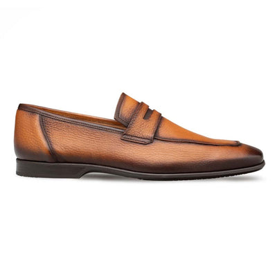 Mezlan Men's Deerskin Cognac Penny Loafer