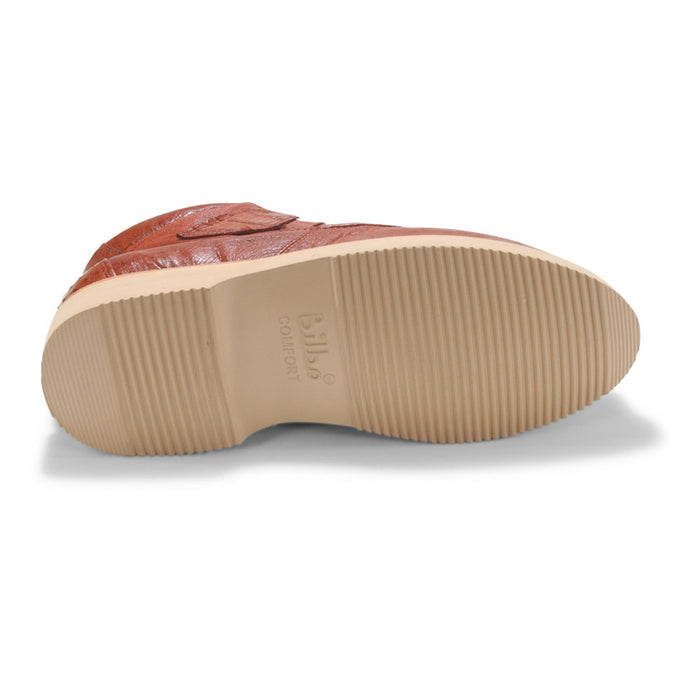 Cognac Caiman & Ostrich Leather Shoes