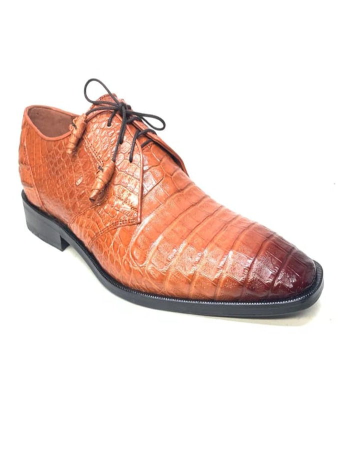 Los Altos Crocodile Lace Up Dress Shoes