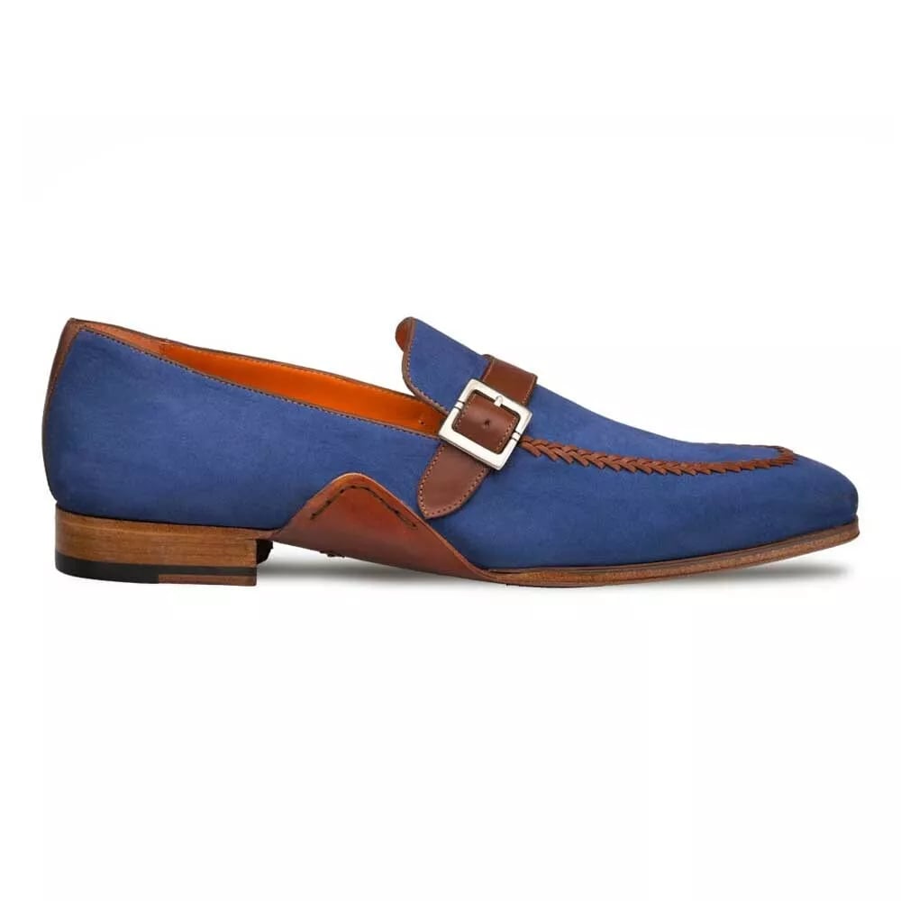 Mezlan Nubuck & Calfskin Loafer for Men