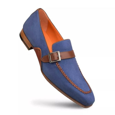Mezlan Nubuck & Calfskin Loafer for Men
