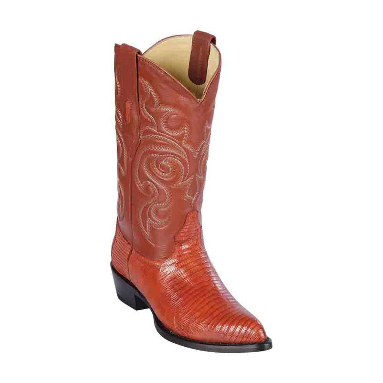 Los Altos Teju Lizard Cognac Boots