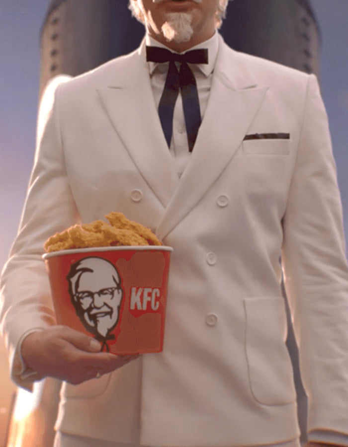 Colonel Sanders KFC Suit Costume - White Double Breasted