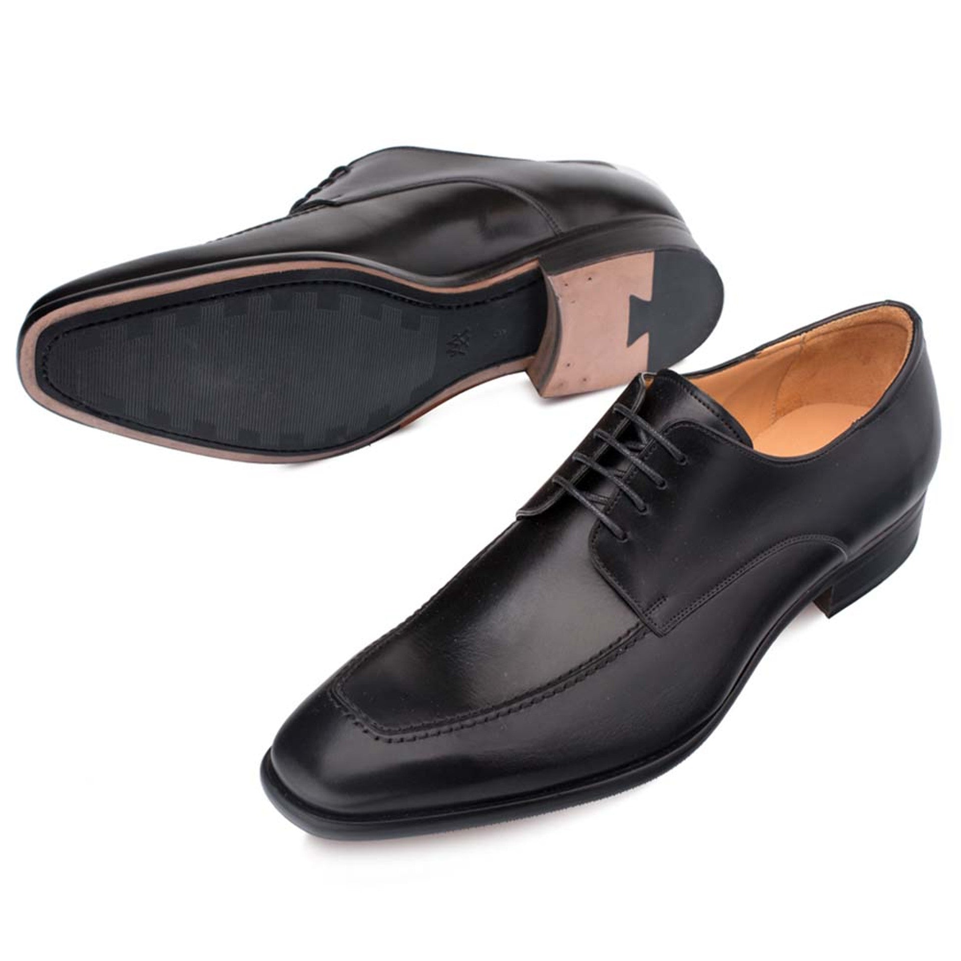 Coventry Black Calfskin Leather MenŸ??s Classic Apron Oxford By Mezlan Made In Spain Brand