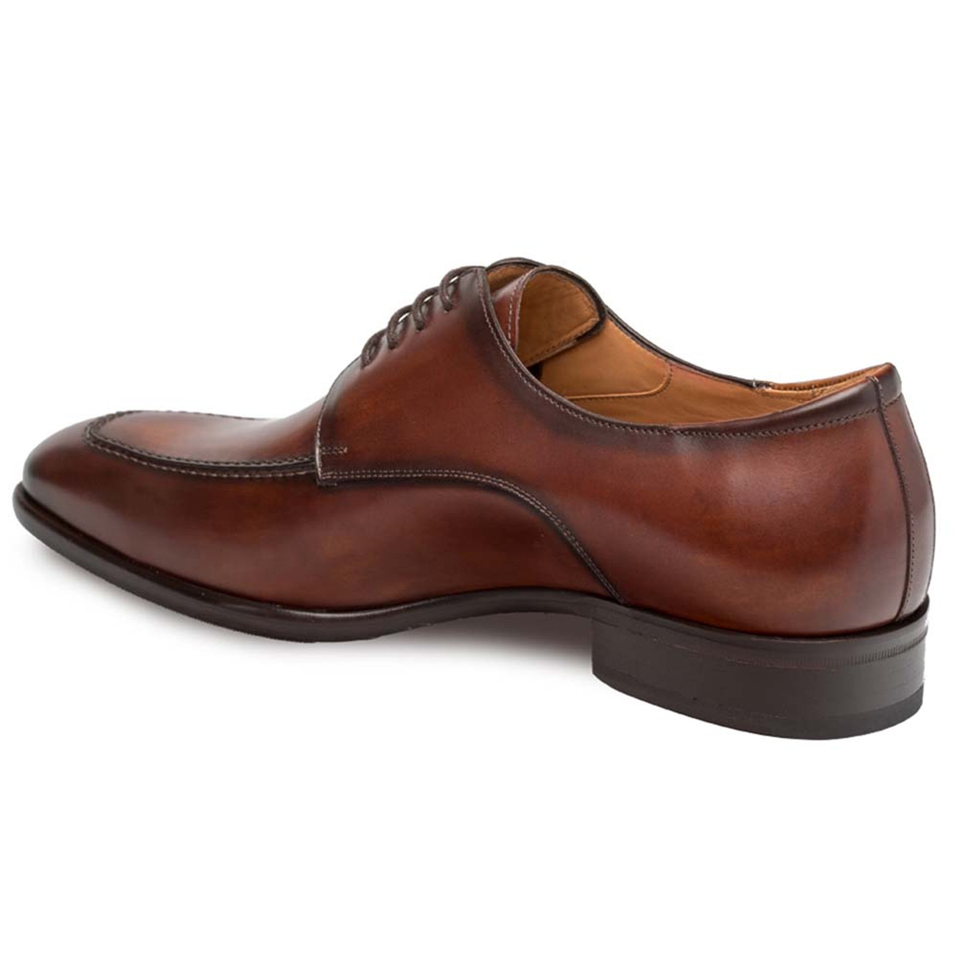 Coventry Dark Cognac Calfskin Leather MenŸ??s Classic Apron Oxford By Mezlan Made In Spain Brand
