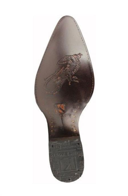 Men's Brown Handmade Genuine Teju Lizard Dress Cowboy Boot Cheap Priced For Sale Online