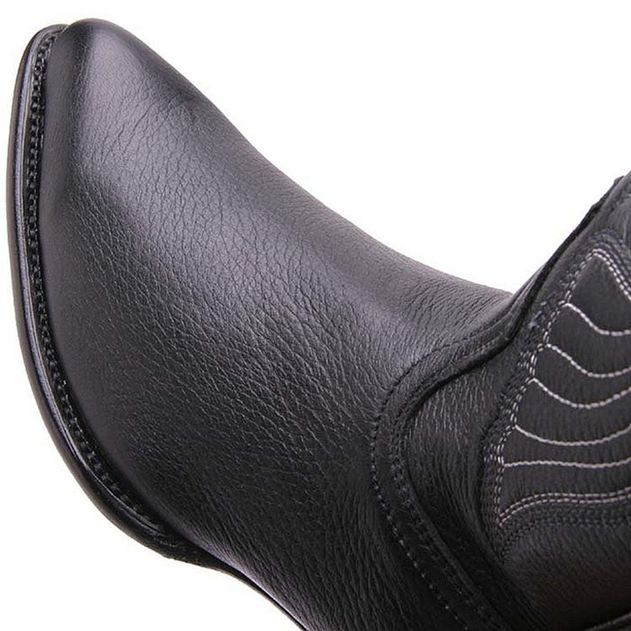 Los Altos Men's Black Elk Skin J-Toe Boots