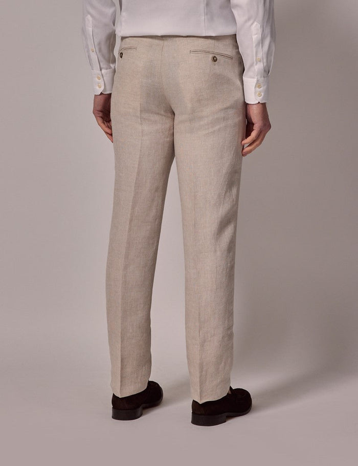 Men's Summer Linen Suit - Cream Wedding Style