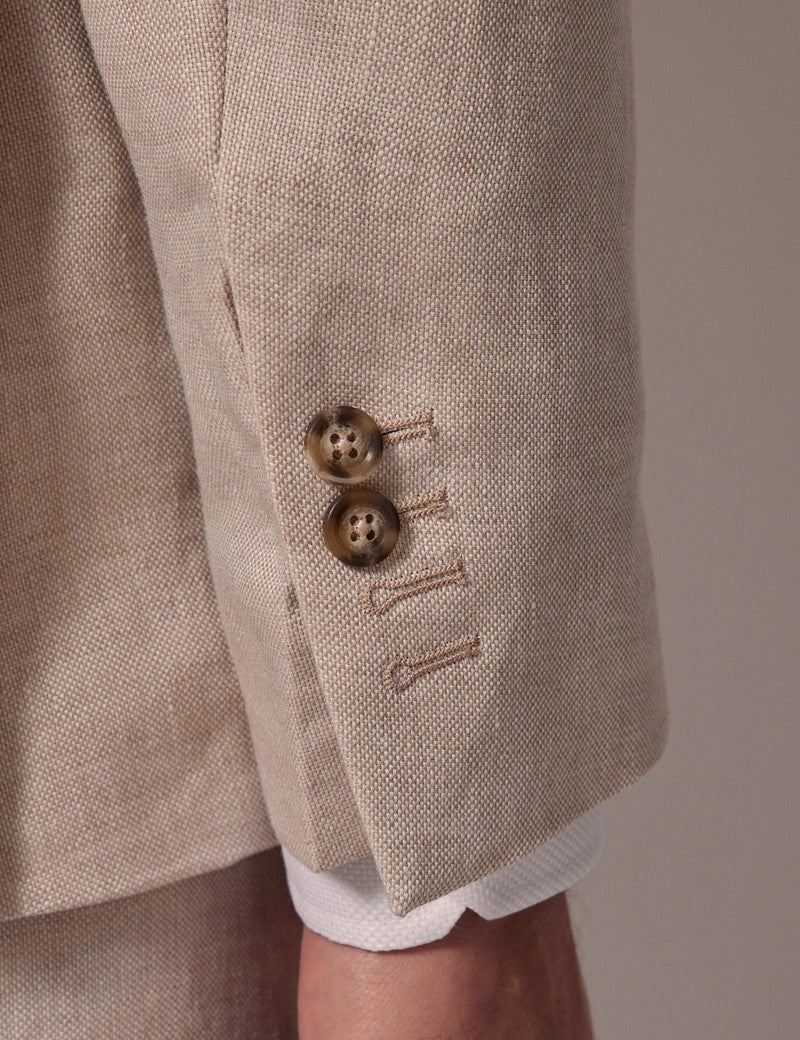 Men's Summer Linen Suit - Cream Wedding Style