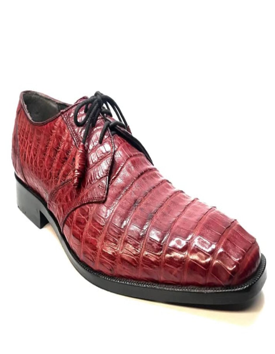 Los Altos Crocodile All-Over Lace Up Shoes